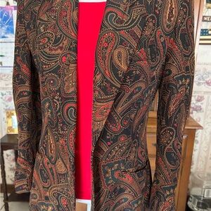 Paisley Patterned Women's Blazer JH Collectibles